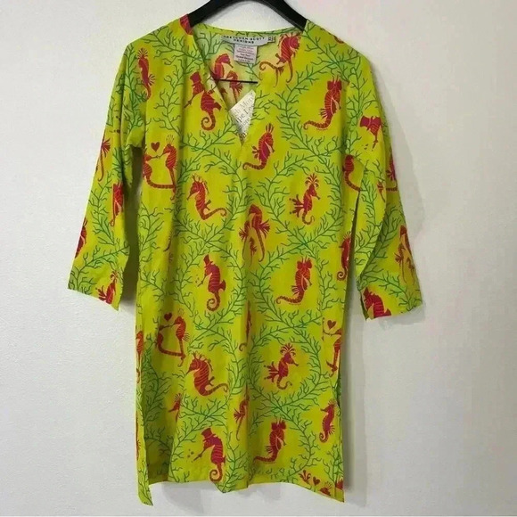 Gretchen Scott Seahorse Cotton Tunic Cover Up - Picture 1 of 5